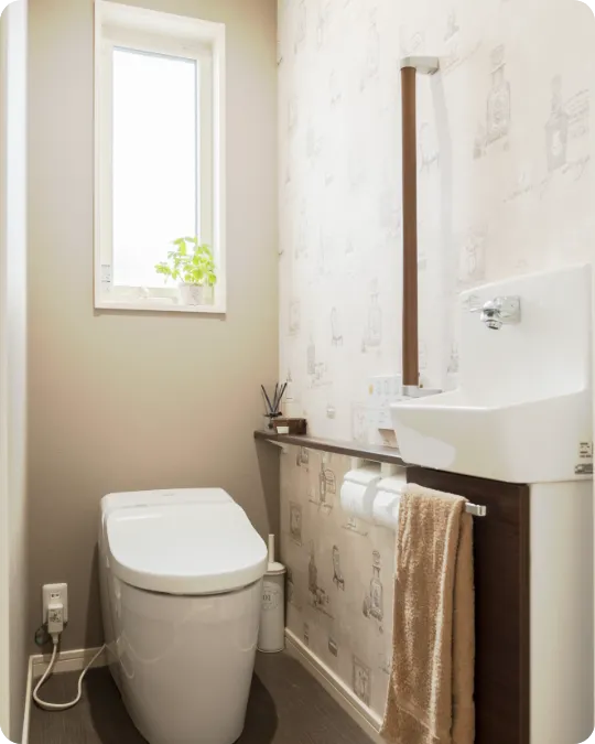 後付け手洗い付きトイレに交換